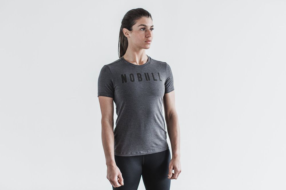 NOBULL Women's Tee - Charcoal - Ireland (9178XMLTV)